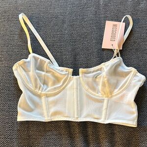 NWT Missguided Cream Bustier Bra